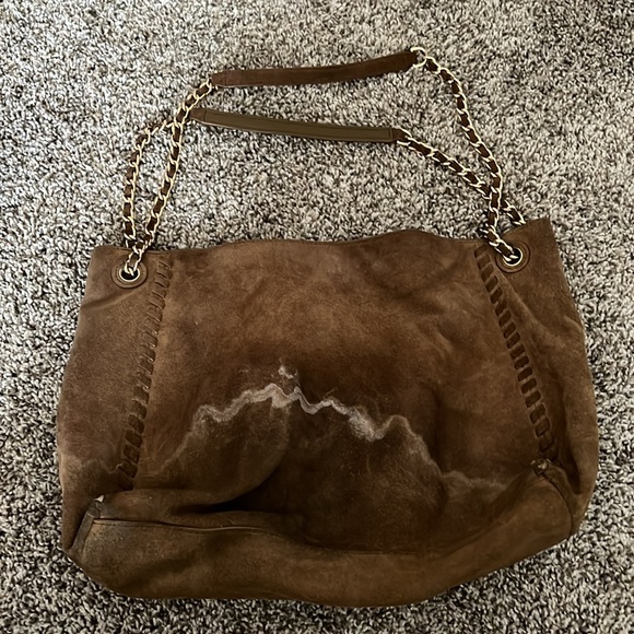 Tory Burch Suede adjustable Chain Strap - Picture 2 of 6